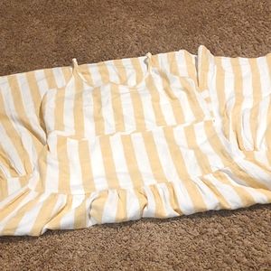 Tribal jeans yellow/white maxi dress Lg